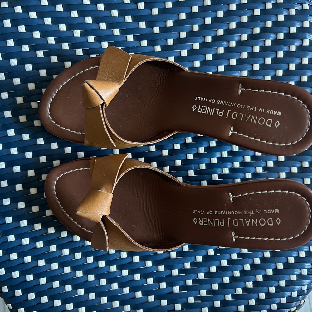 Donald J. Pliner Brown Slide Sandals